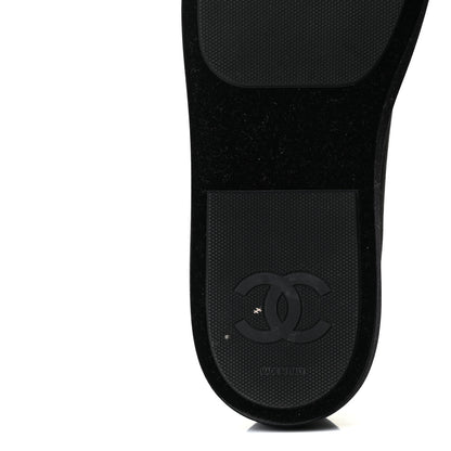 Chanel Velvet Womens CC Sneakers 41 Black 10 of 11