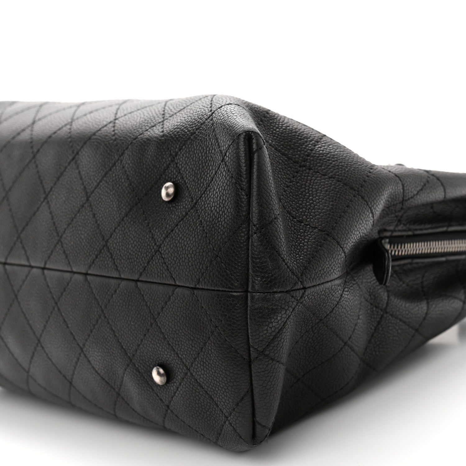Chanel Grained Vegetal Calfskin Urban Shopping Tote Black 12 of 13