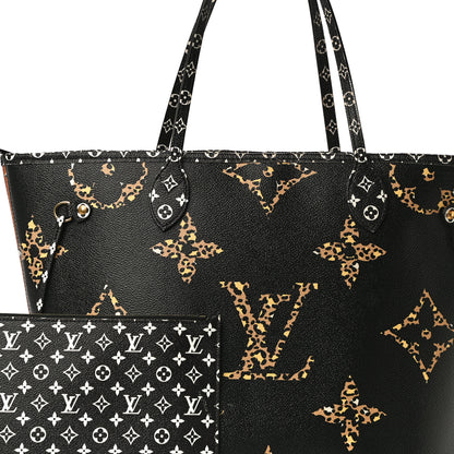 Louis Vuitton Monogram Giant Jungle Neverfull MM Black 10 of 19