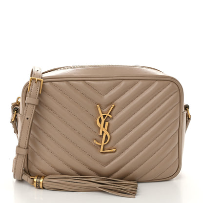 Saint Laurent Calfskin Matelasse Monogram Lou Camera Bag Dark Latte 1 of 10