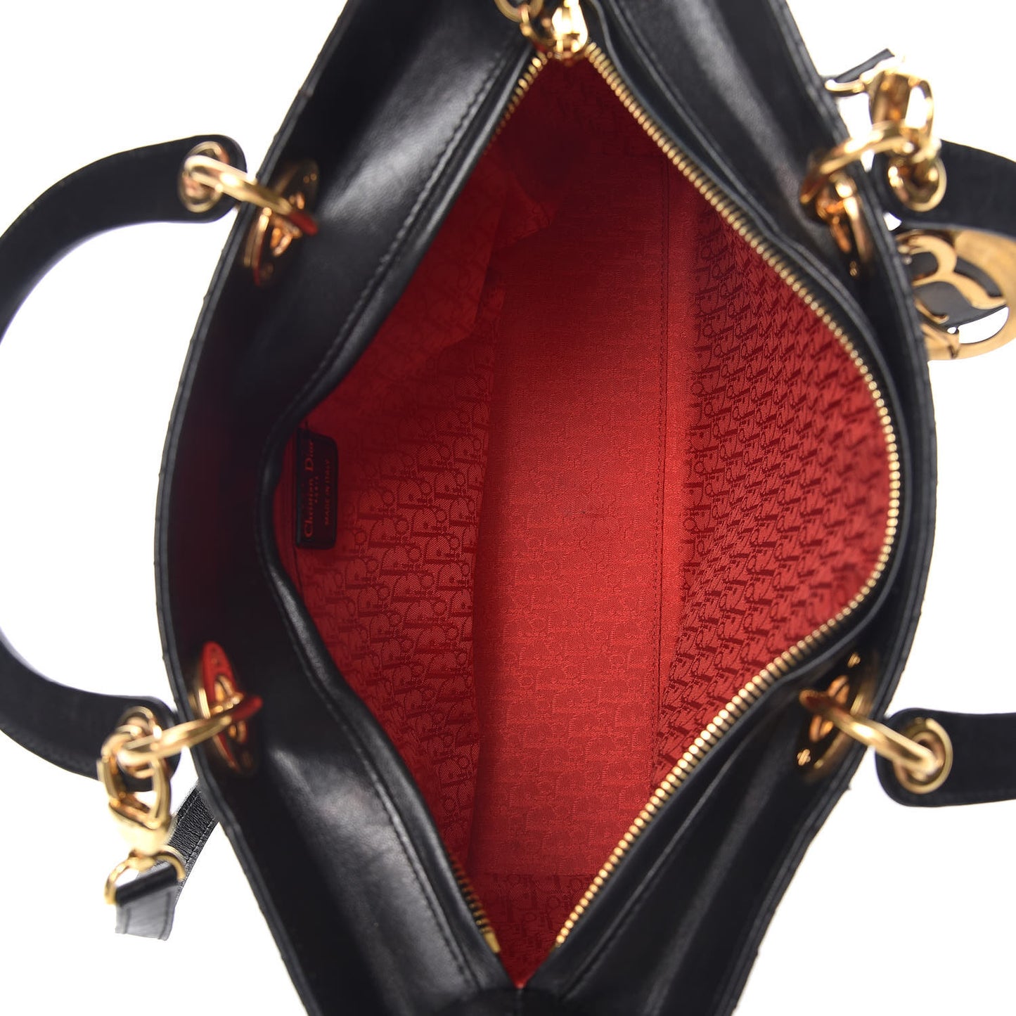 Lambskin Cannage Large Lady Dior Black