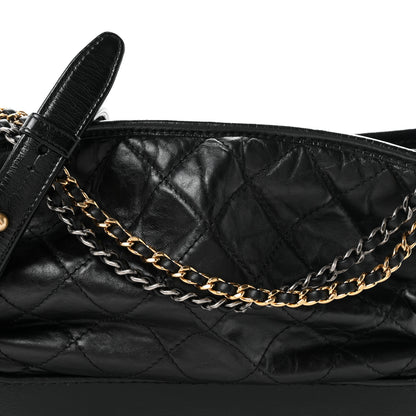 Chanel Aged Calfskin Quilted Medium Gabrielle Hobo Black 8 of 10