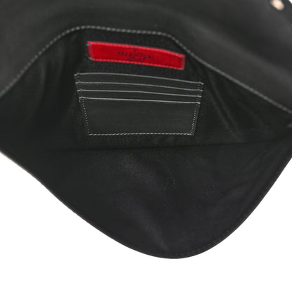 Valentino Garavani Vitello Large Rockstud Envelope Clutch Black 5 of 8