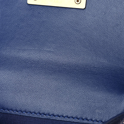 Chanel Metallic Calfskin Quilted CC Chic Flap Card Holder Blue 11 of 12