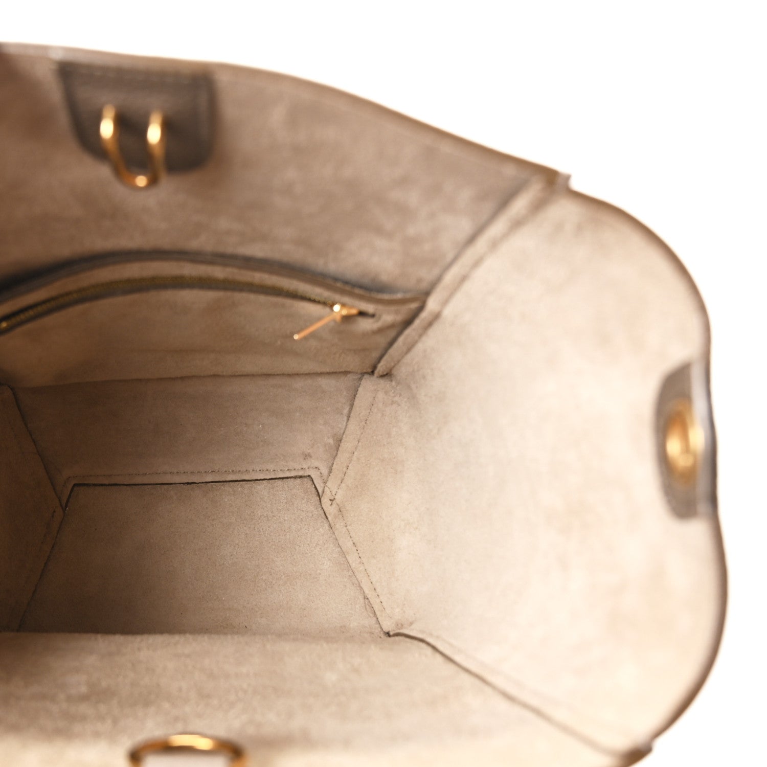 Celine Soft Grained Calfskin Small Sangle Bucket Bag Taupe 1819919
