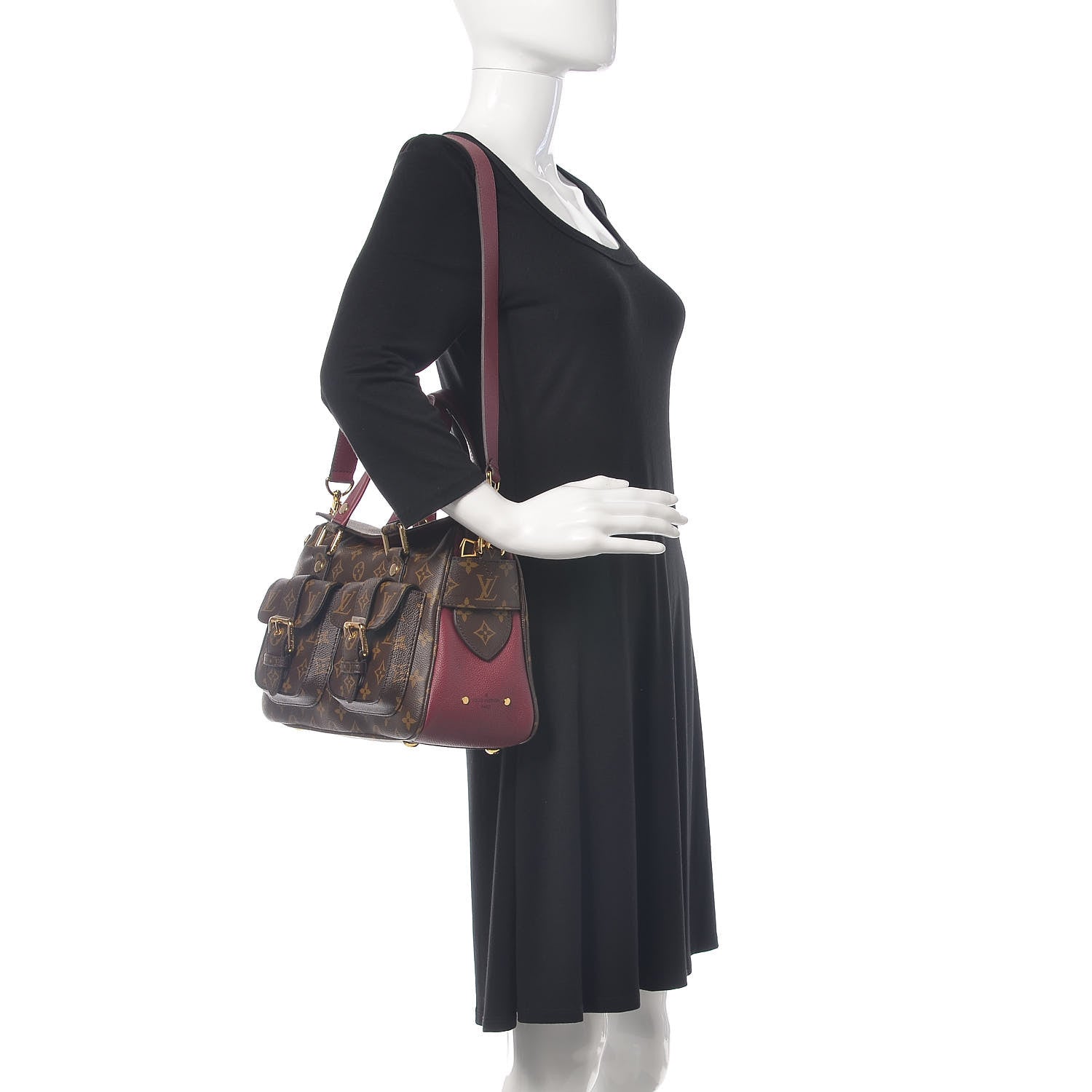 Louis Vuitton Monogram Manhattan NM Raisin 2 of 9