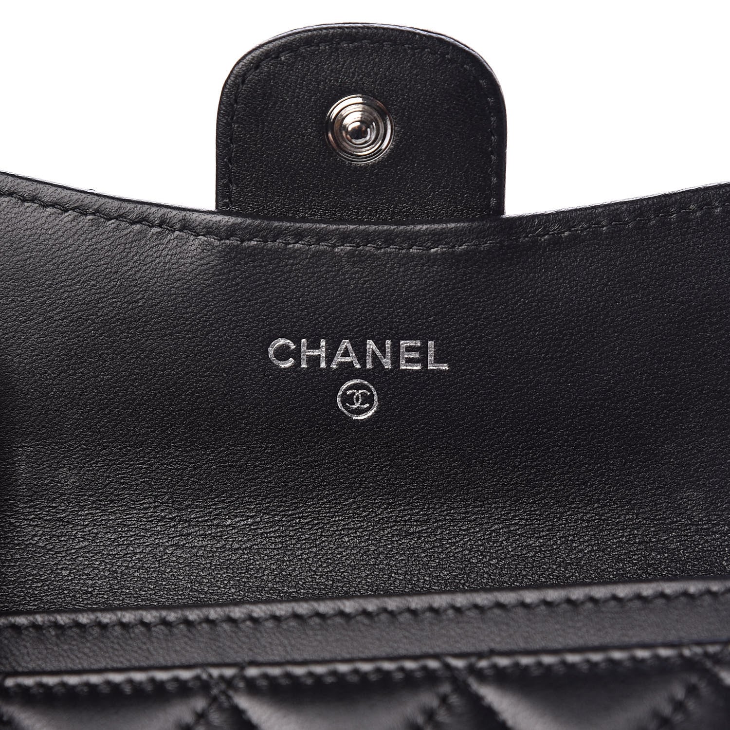 Chanel Lambskin Quilted Flap Card Holder Black 6 of 9