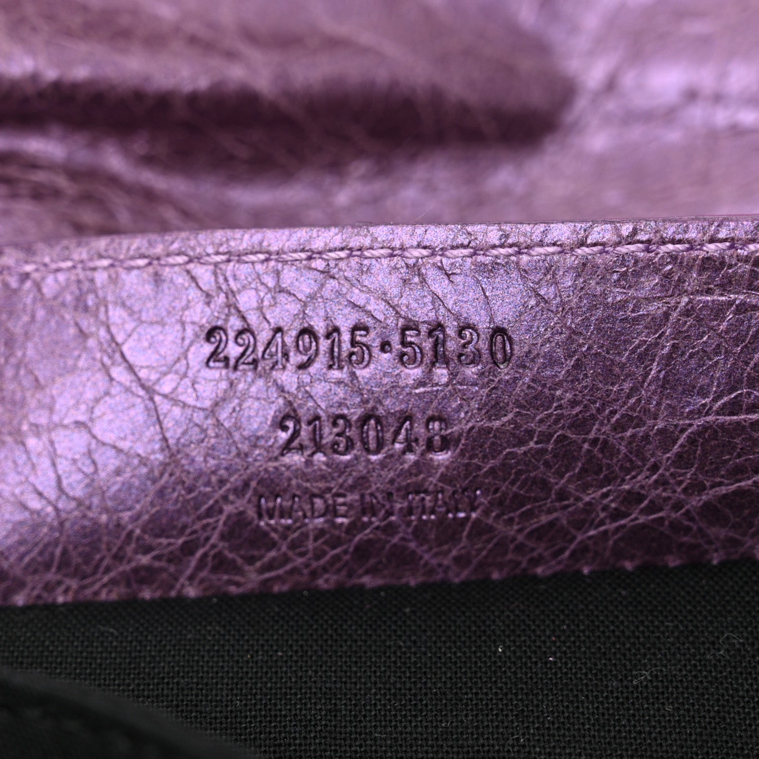 Balenciaga Agneau Classic Hardware Envelope Clutch Metallic Purple 8 of 12