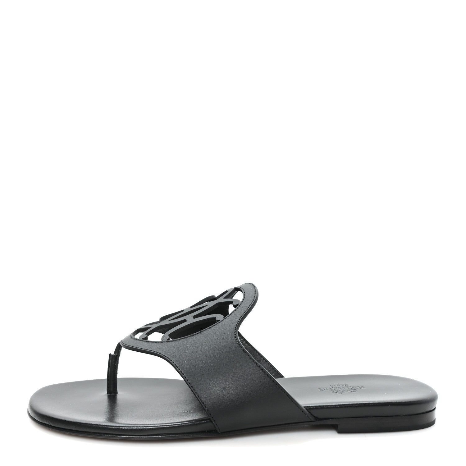 Hermes Calfskin Womens Mage Sandals 39 Black 1 of 9