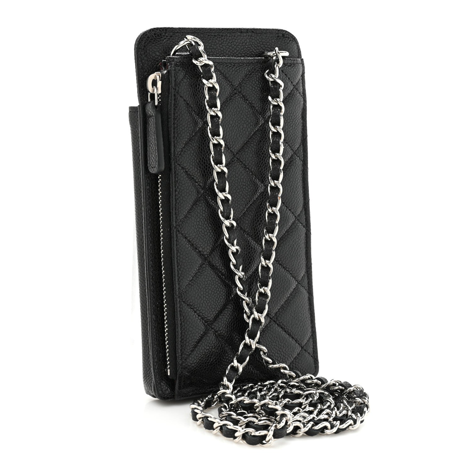 Chanel Caviar Quilted Zip Phone Case Black 3 of 11