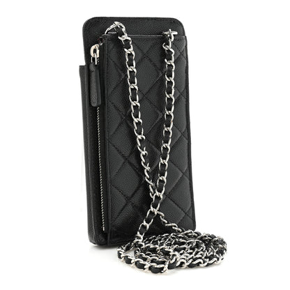 Chanel Caviar Quilted Zip Phone Case Black 3 of 11