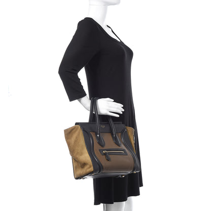 Celine Smooth Calfskin Suede Micro Tri-Color Luggage 2 of 25