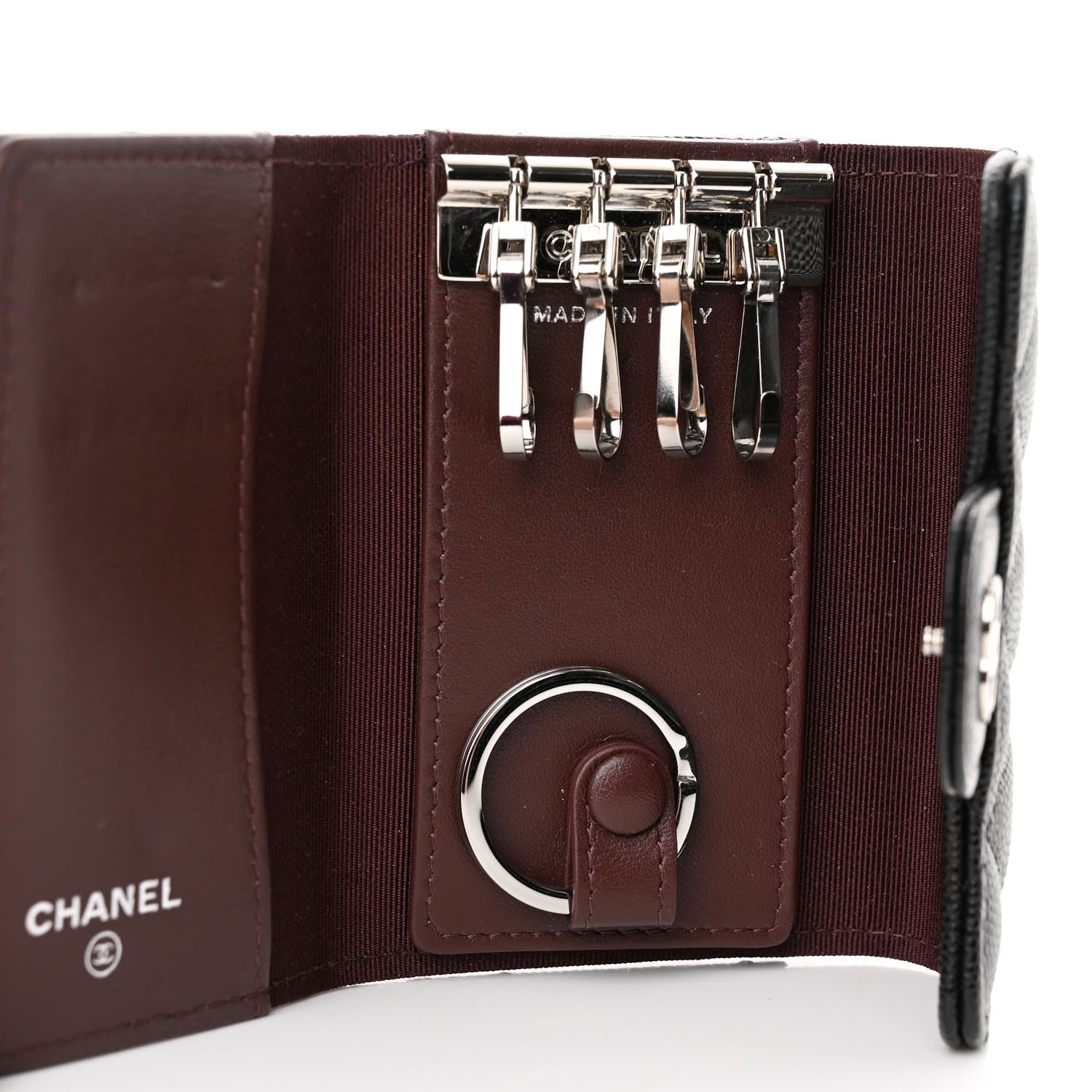 Chanel Caviar Quilted Classic 4 Key Holder Wallet Black 5 of 10