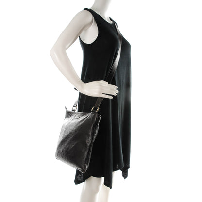 Gucci Guccissima Medium Flat Messenger Bag Dark Brown 2 of 8