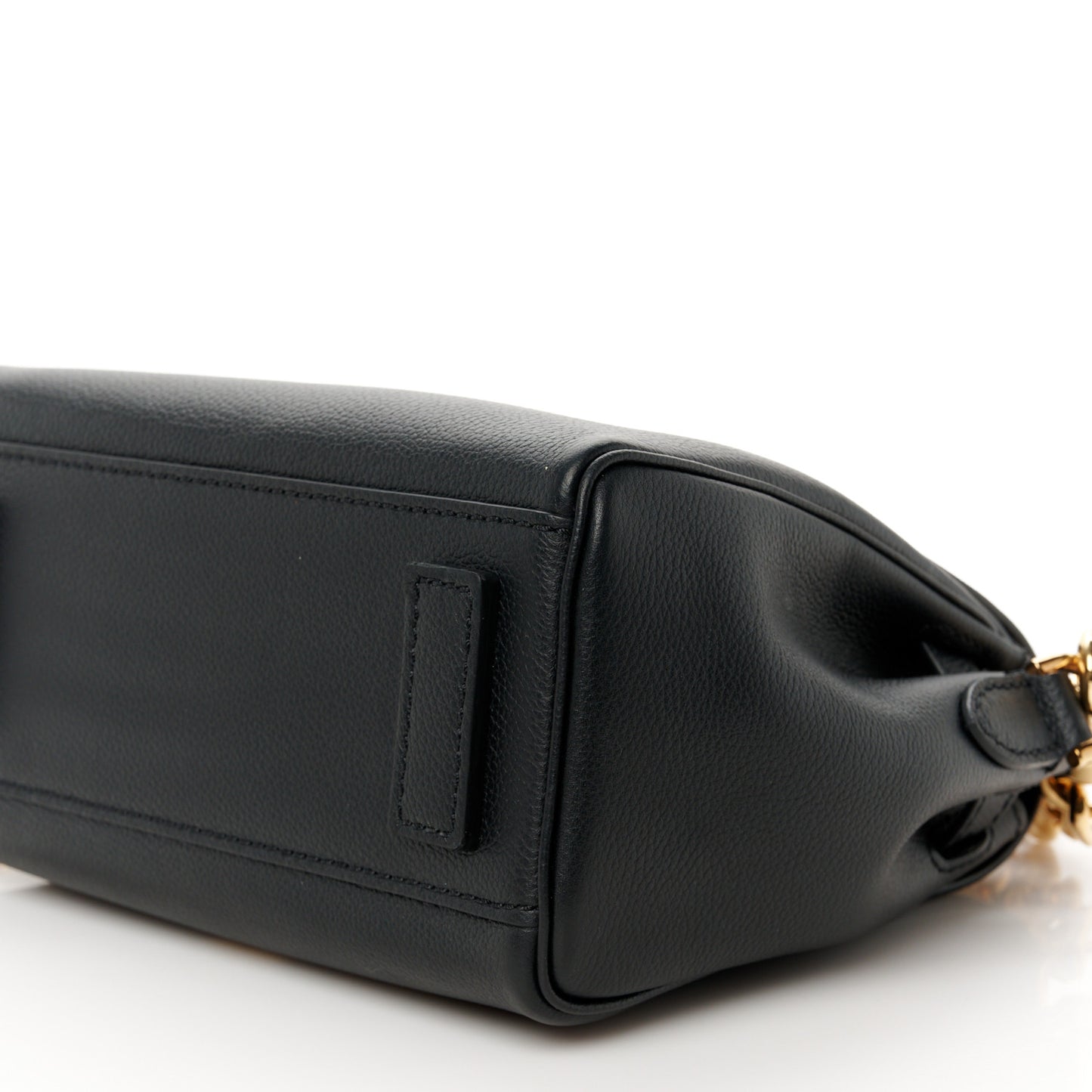 Grained Calfskin Small La Medusa Top Handle Bag Black