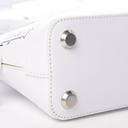 Balenciaga Calfskin Gothic Logo XXS Ville Top Handle Bag White 8 of 9