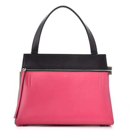 Celine Smooth Calfskin Small Tri-Color Edge Shoulder Bag Fushia 1 of 7