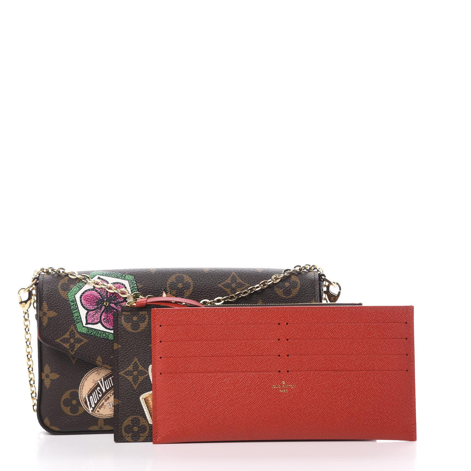 Louis Vuitton Monogram My LV World Tour Pochette Felicie Chain Wallet Coquelicot 3 of 14