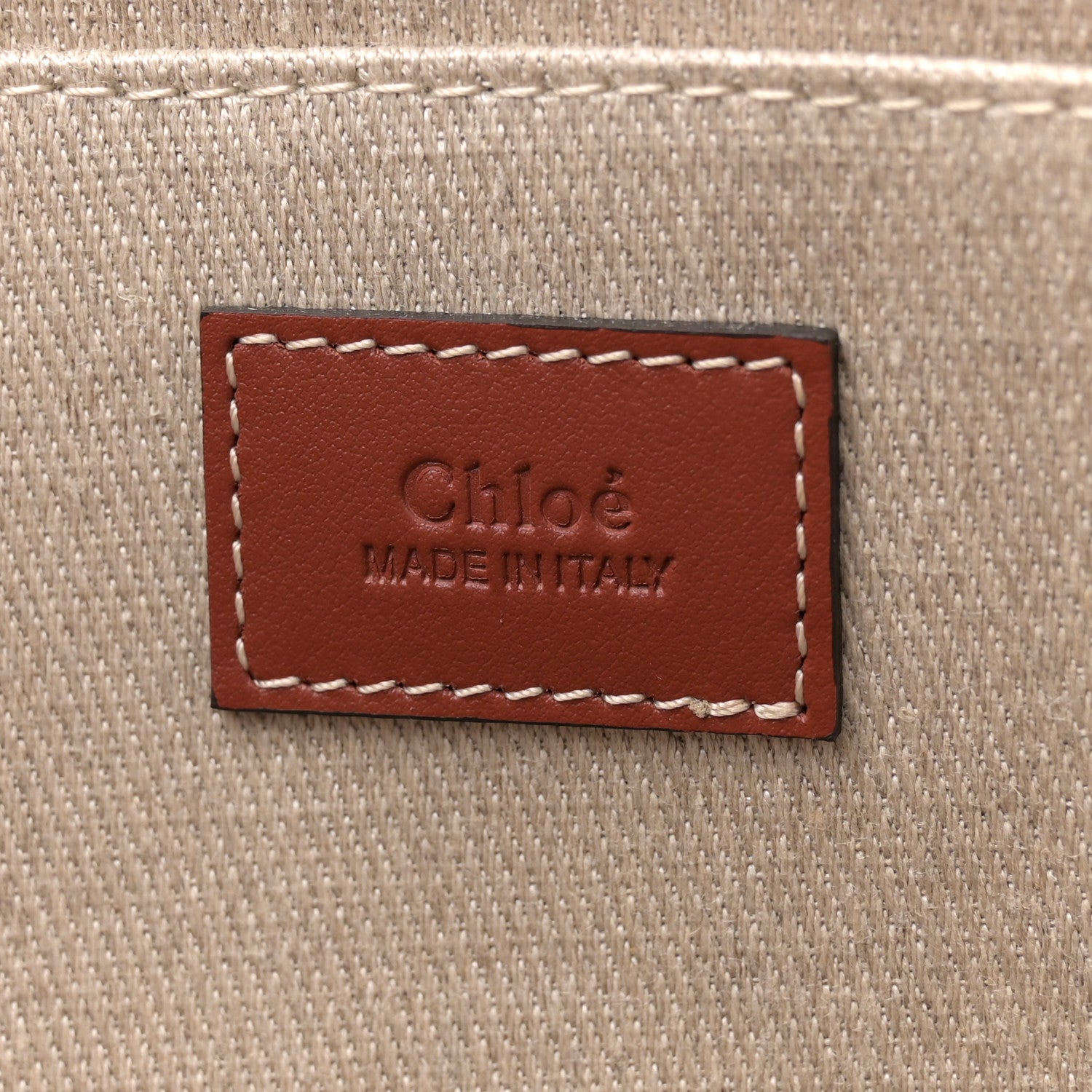 Chloe Cotton Calfskin Large Woody Striped Tote Multicolor 6 of 11