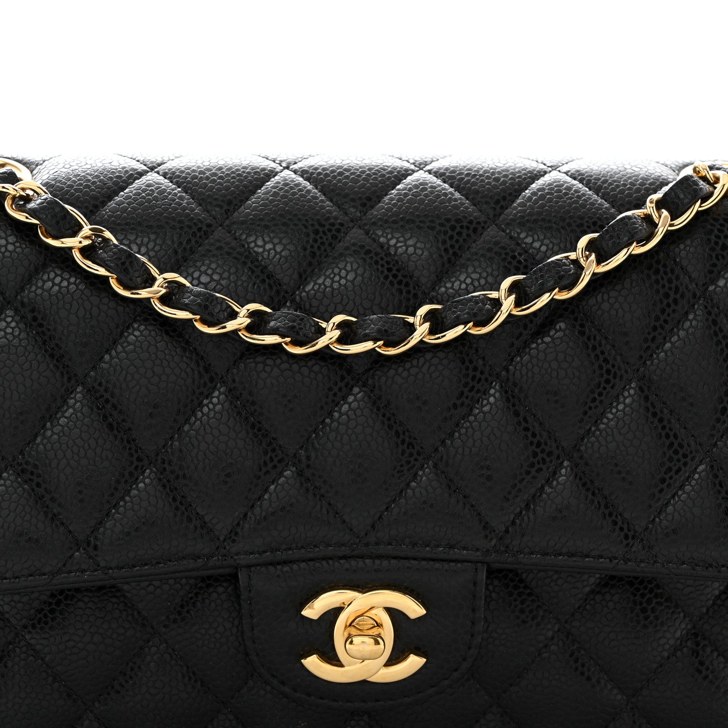 Chanel Caviar Quilted Medium Double Flap Black 8 of 10