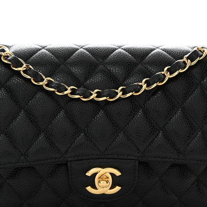 Chanel Caviar Quilted Medium Double Flap Black 8 of 10