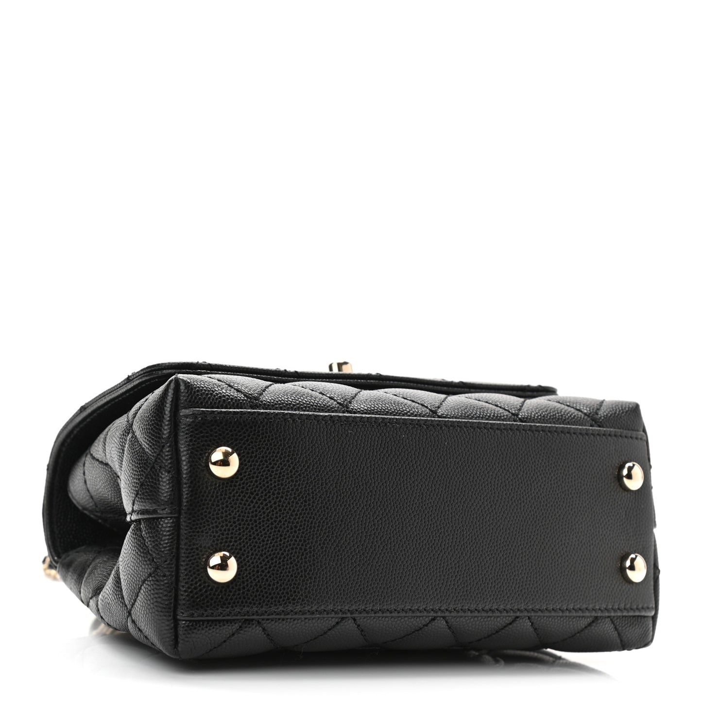 Caviar Quilted Extra Mini Coco Handle Flap Black