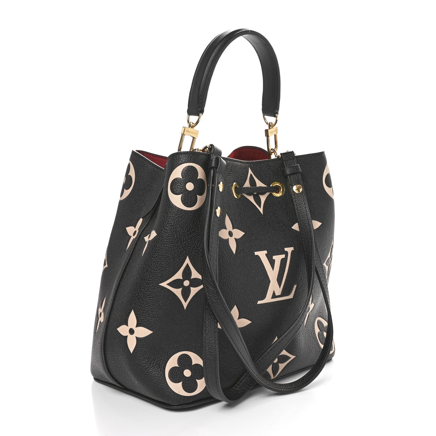 Louis Vuitton Empreinte Monogram Giant Neonoe MM Black Beige 4 of 12