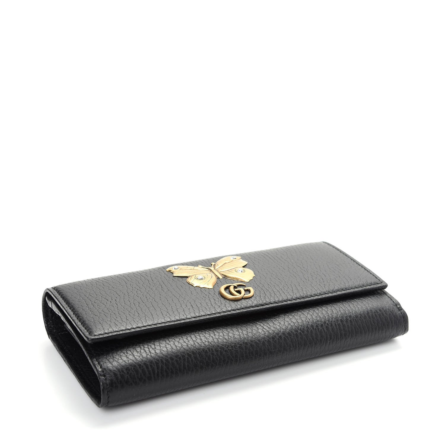 Gucci Calfskin Garden Continental Wallet Black 4 of 8