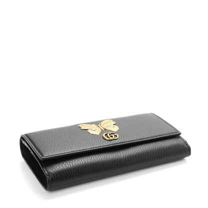 Gucci Calfskin Garden Continental Wallet Black 4 of 8