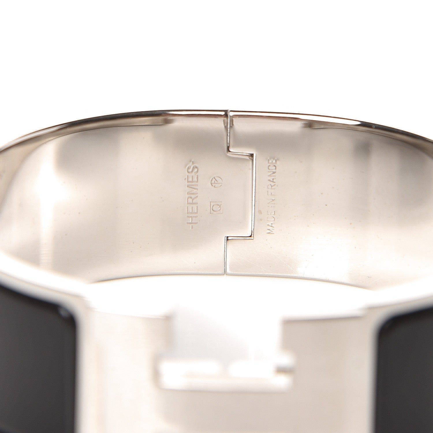 Hermes Enamel Wide Clic Clac H Bracelet PM Black 3 of 4