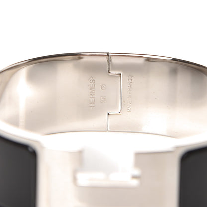 Hermes Enamel Wide Clic Clac H Bracelet PM Black 3 of 4