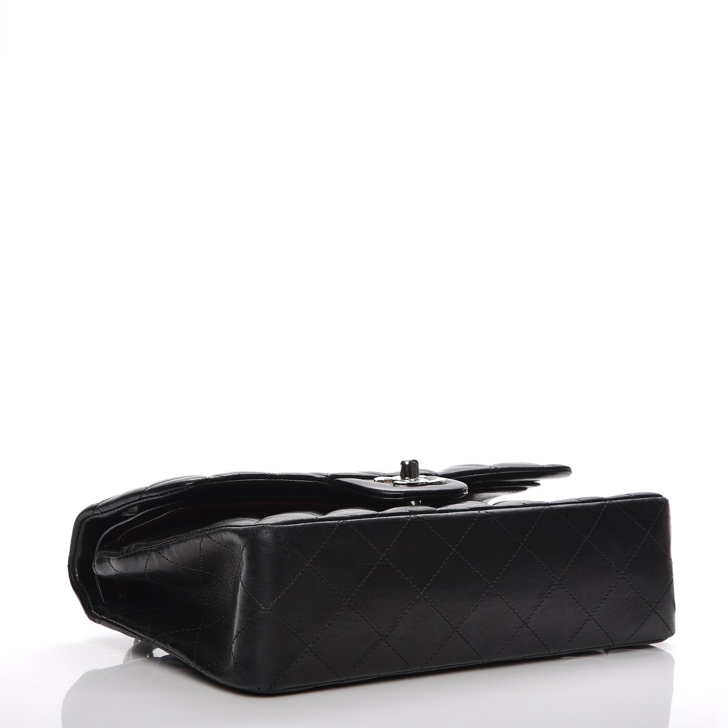 Lambskin Quilted Small Double Flap Black
