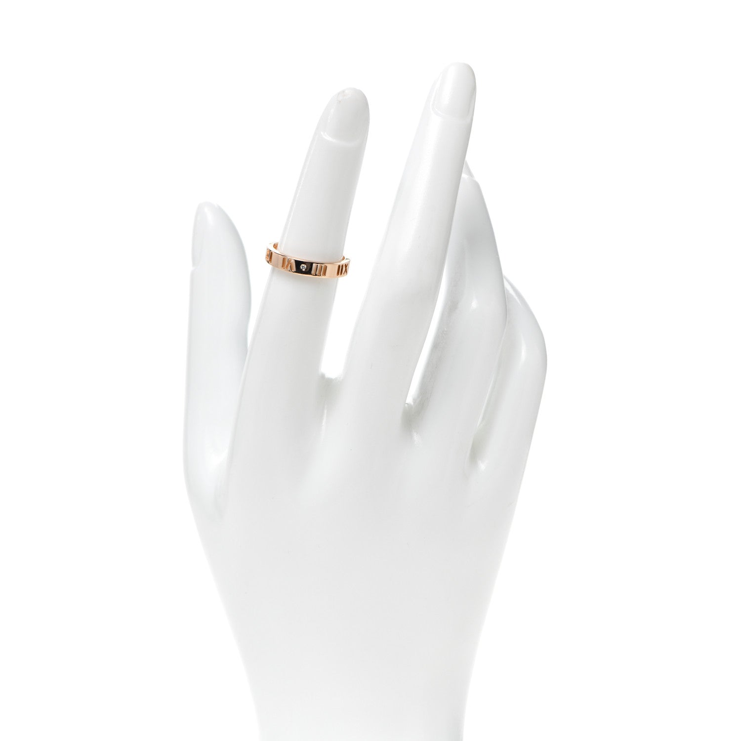 Tiffany 18K Rose Gold Diamond Atlas Pierced Ring 50 5.25 2 of 4