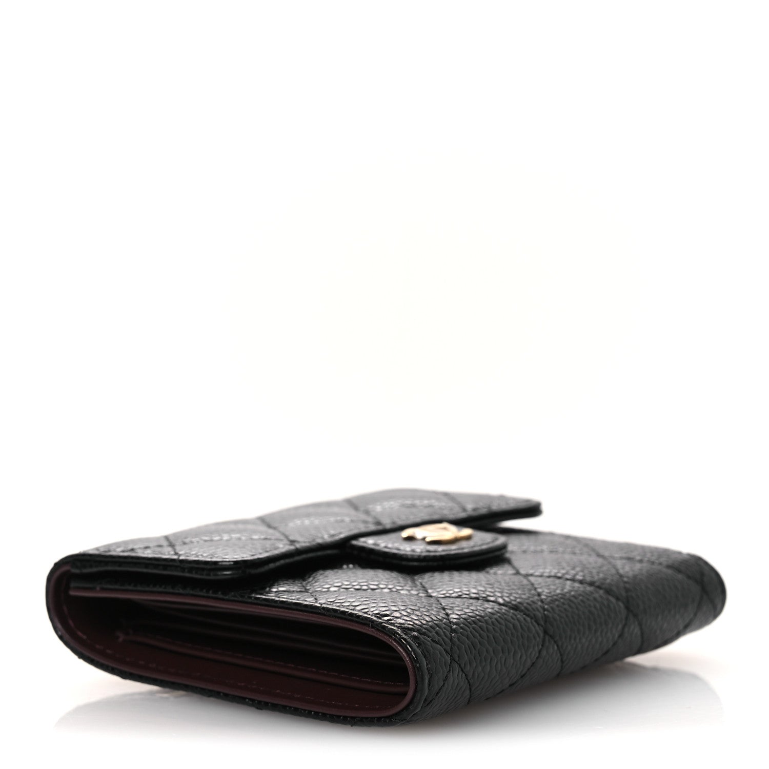 Chanel Caviar Quilted Compact Flap Wallet Black 4 of 10
