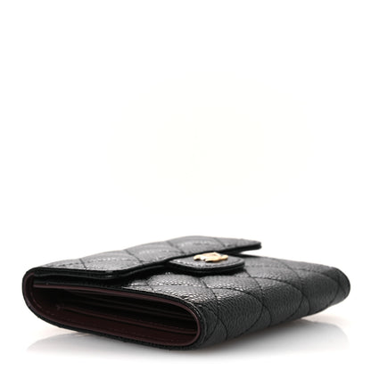 Chanel Caviar Quilted Compact Flap Wallet Black 4 of 10