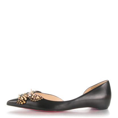 Christian Louboutin Nappa Farfaclou Spike Flats 41.5 Black 1 of 6