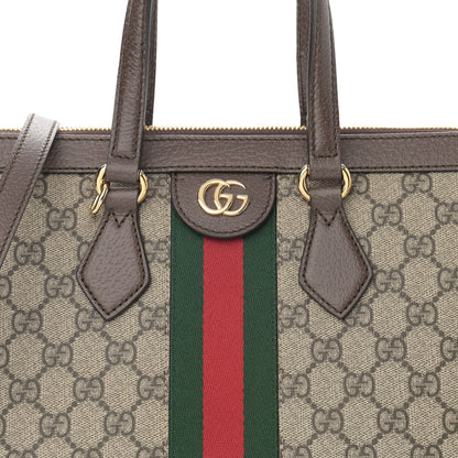 Gucci GG Supreme Monogram Web Medium Ophidia Tote Bag Brown 8 of 12