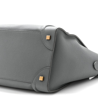 Celine Drummed Calfskin Mini Luggage Kohl 10 of 11