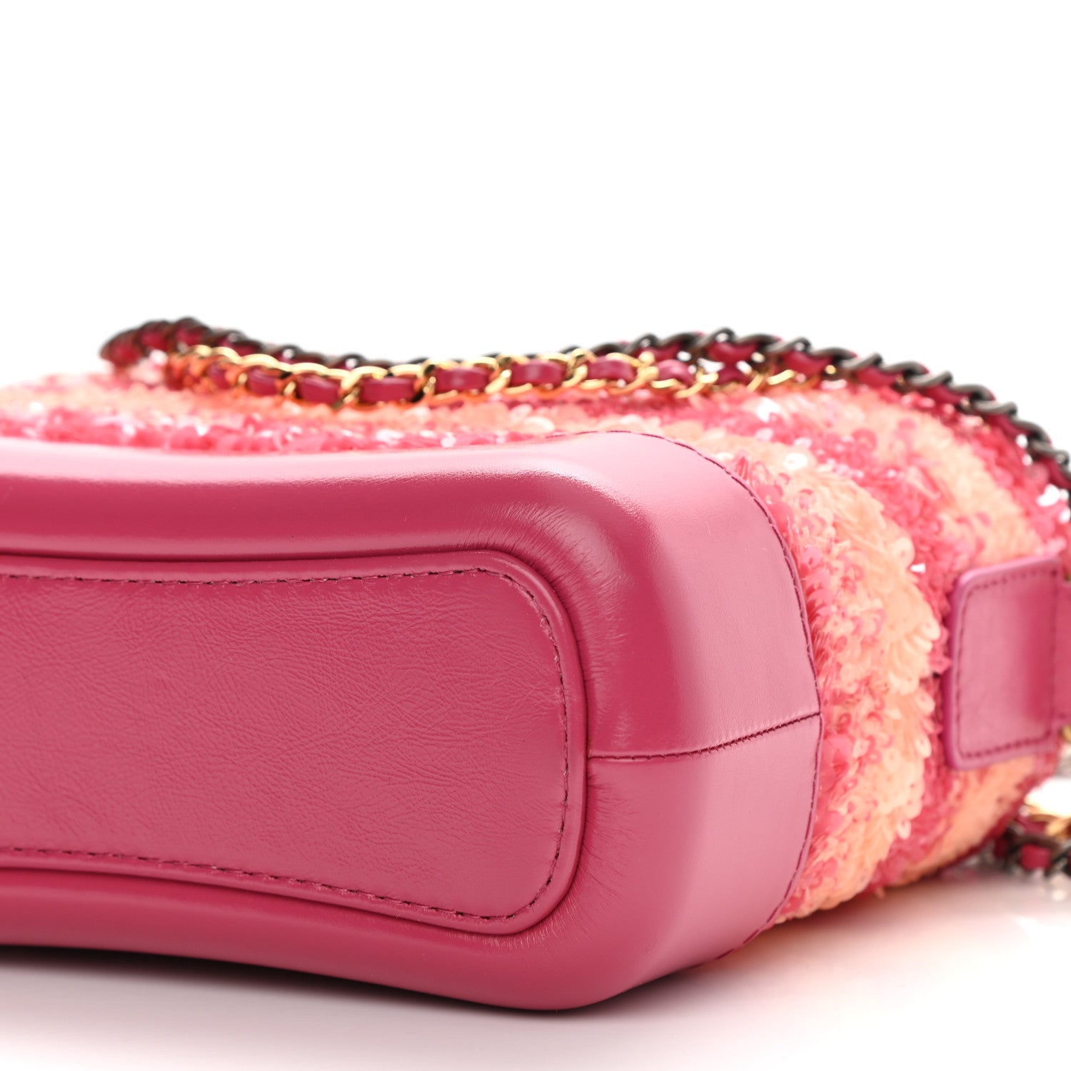 Chanel Sequin Calfskin Small Gabrielle Hobo Pink 10 of 10