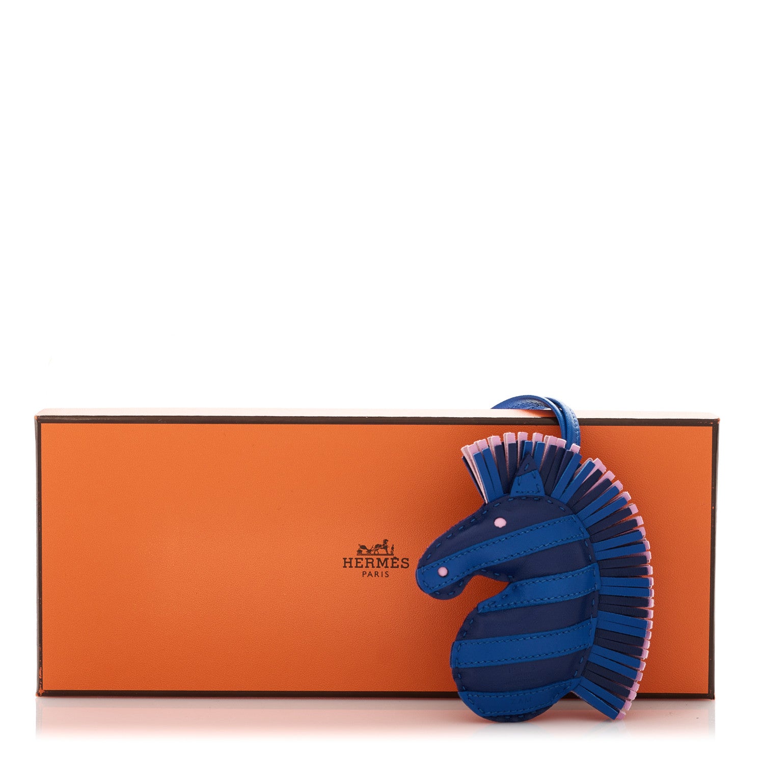 Hermes Milo Lambskin Geegee Savannah Bag Charm Bleu Saphir Bleu France Mauve Sylvestre 3 of 3