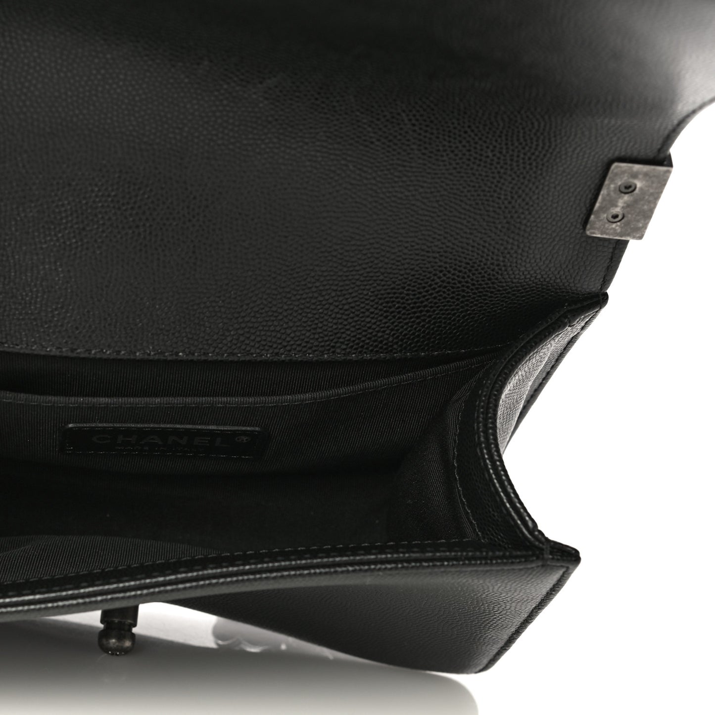 Caviar Quilted Small Boy Flap Black