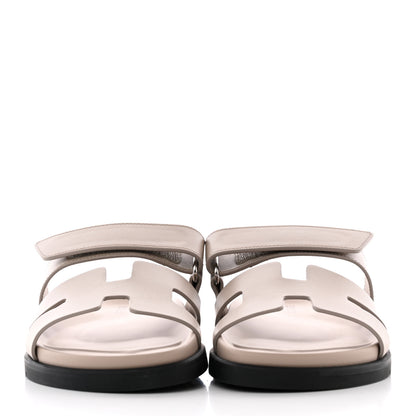 Hermes Calfskin Womens Chypre Sandals 36 Beige Mastic 2 of 15