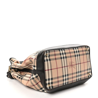 Burberry Haymarket Check Medium Golderton Tote Chocolate 4 of 11