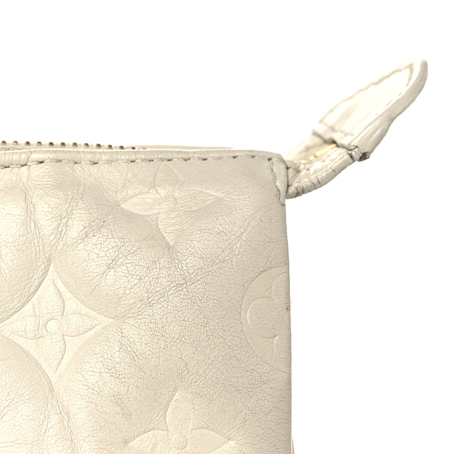 Louis Vuitton Lambskin Embossed Monogram Coussin PM Beige Cream 12 of 17