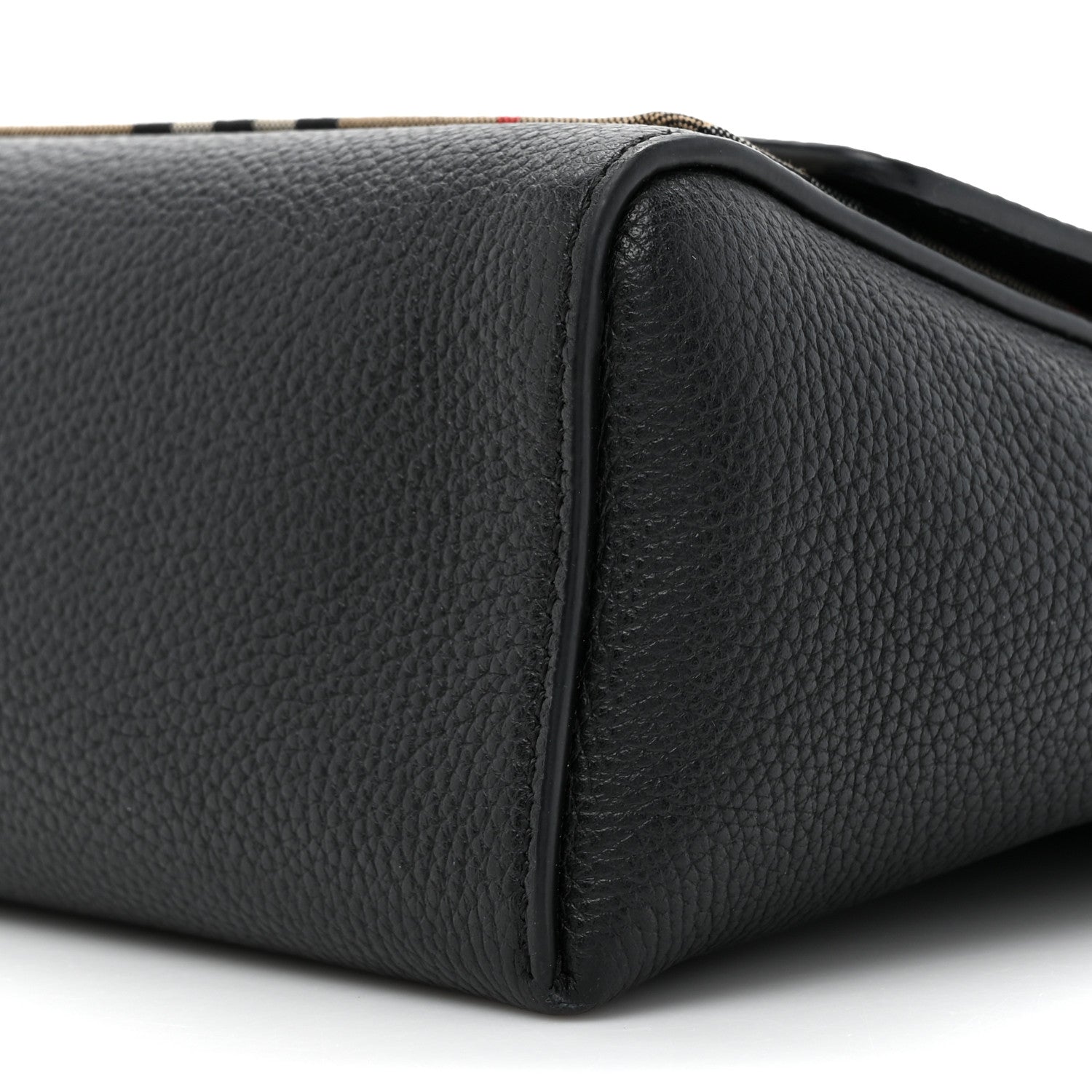 Burberry Grainy Calfskin Vintage Check Note Crossbody Bag Black 8 of 10