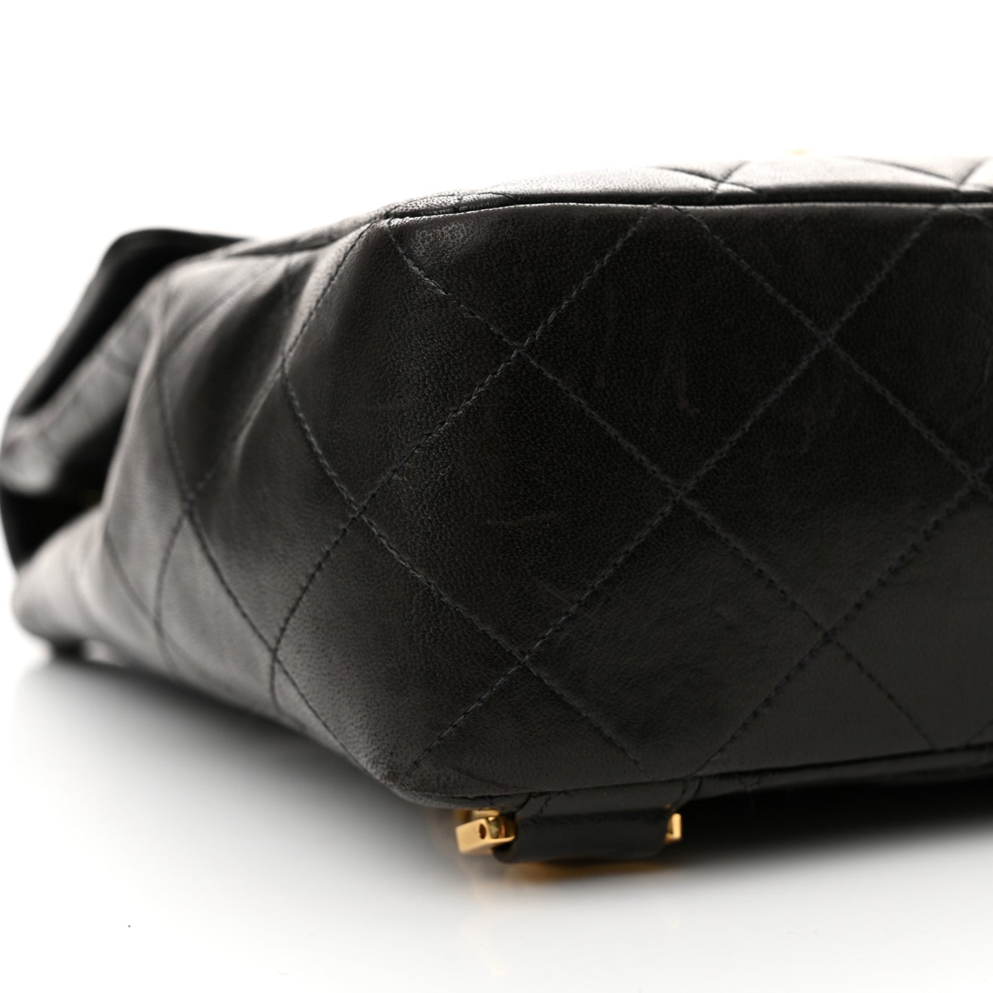 Lambskin Quilted Backpack Black
