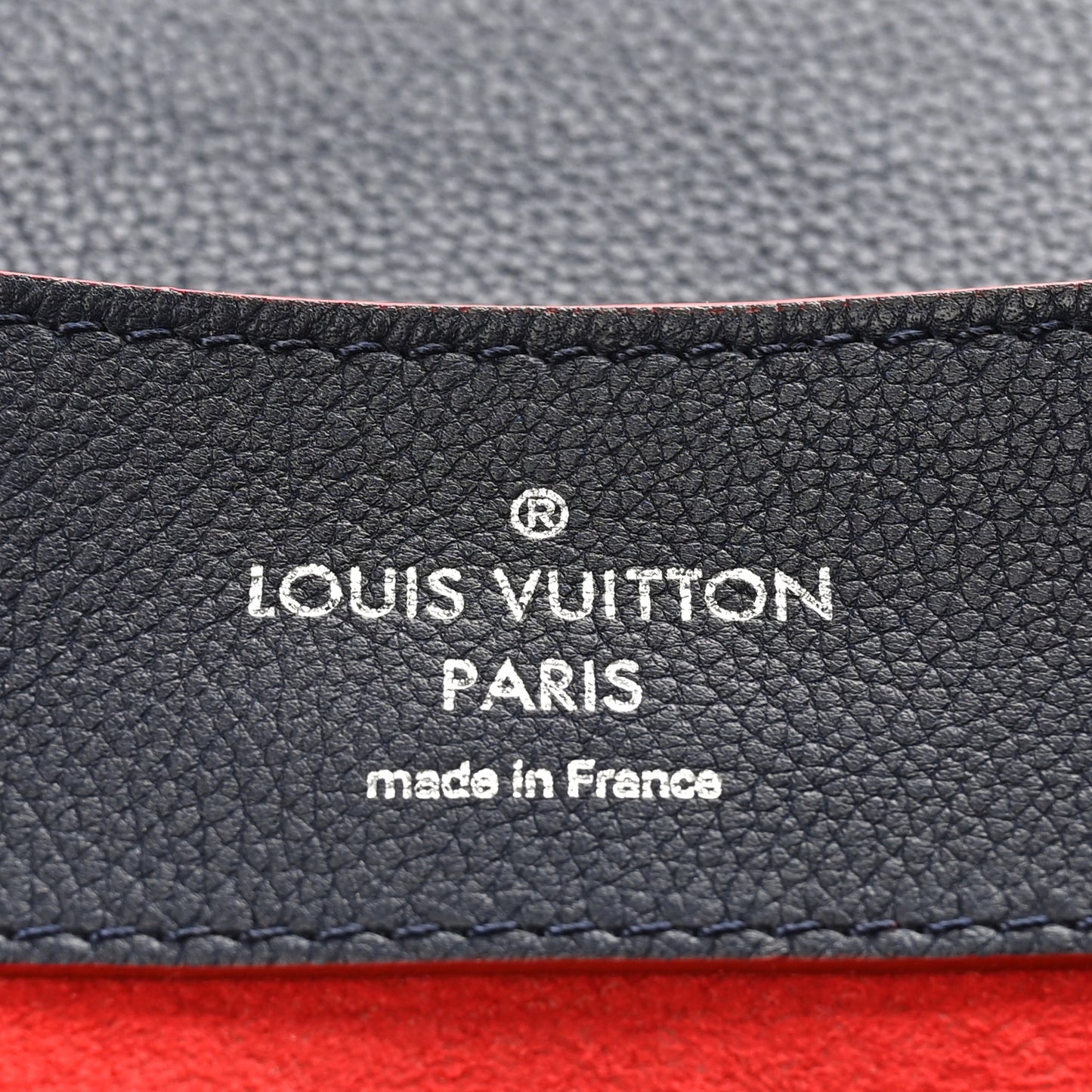 Soft Calfskin Lockme Backpack Marine Rouge
