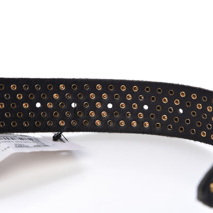 Gucci Calfskin Studded Feline Belt 105 42 Black 6 of 7