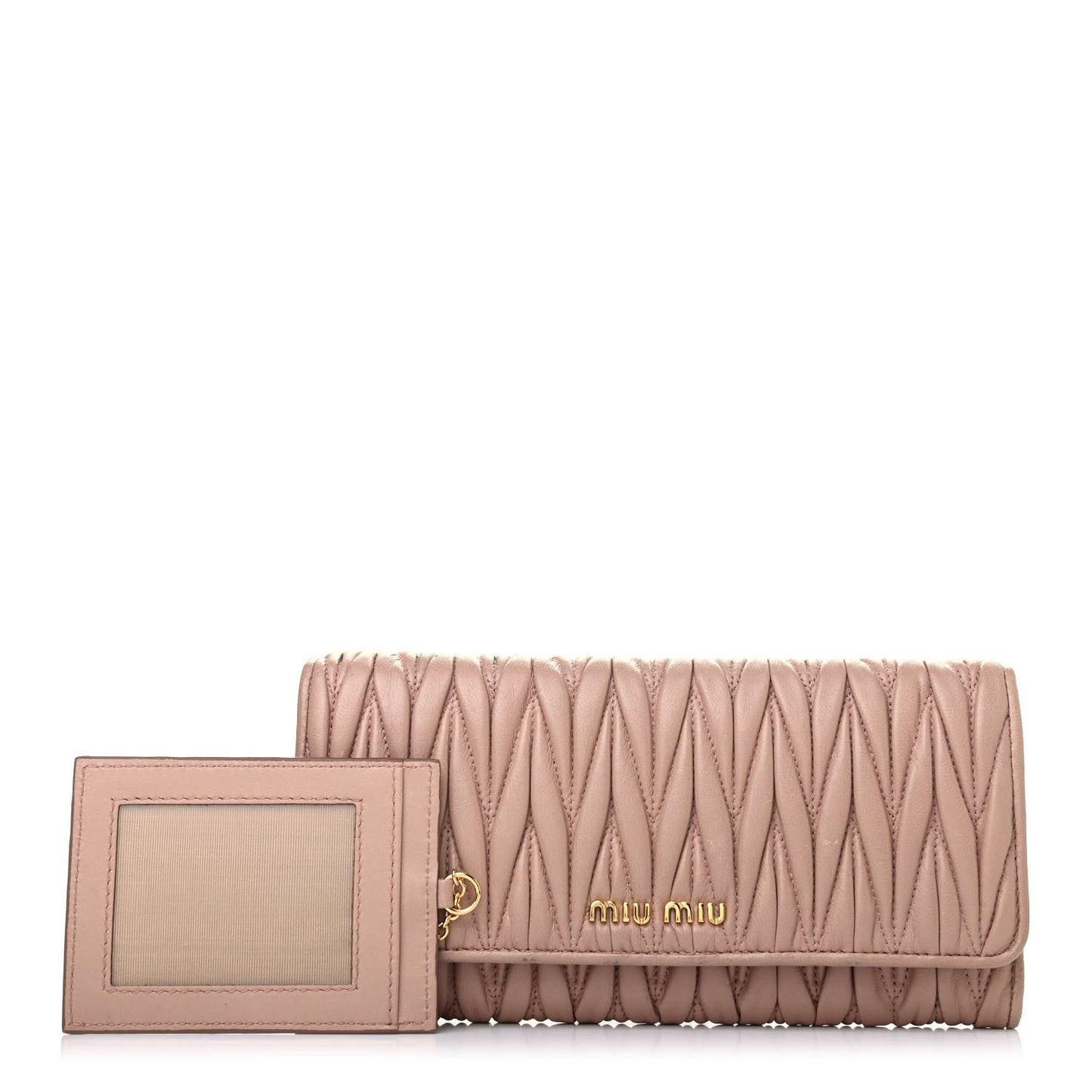 Nappa Matelasse Flap Wallet Cammeo