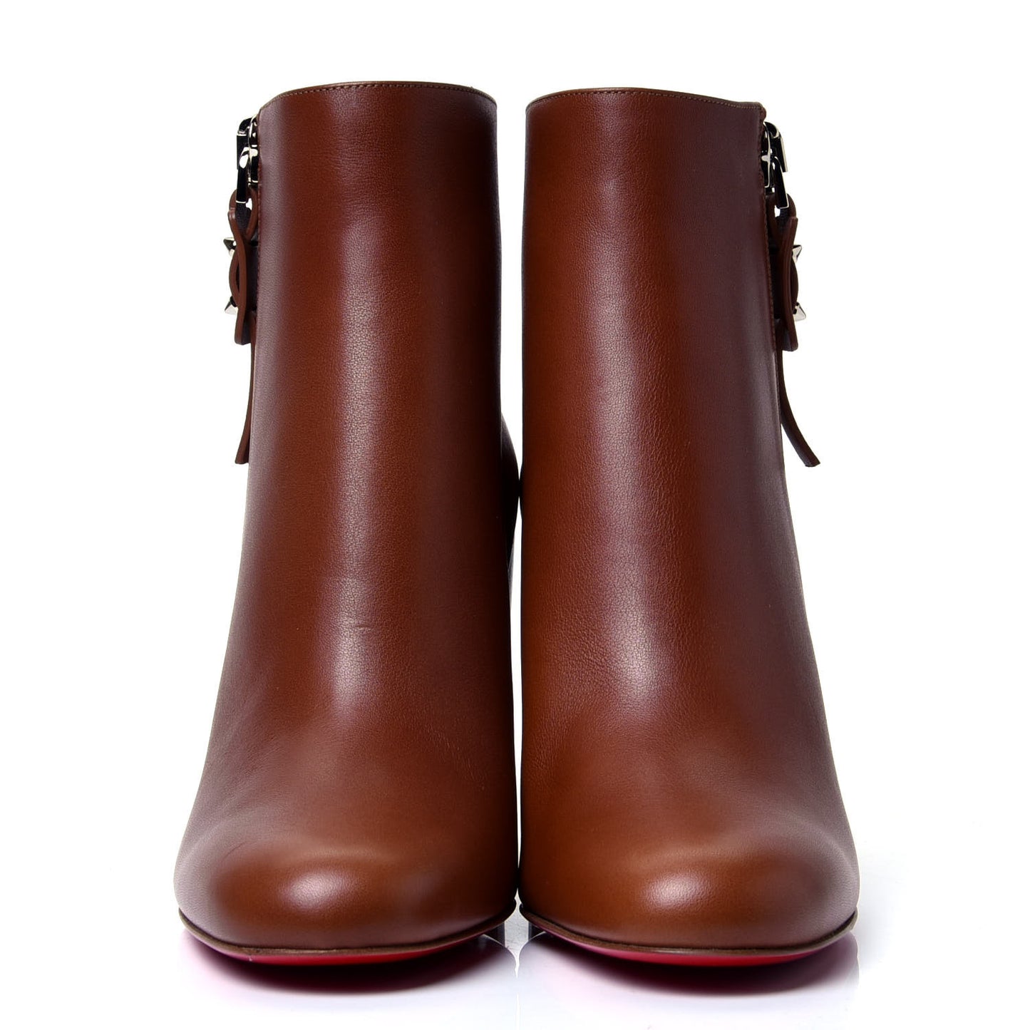 Calfskin Ziptotal 85 Ankle Boots 38.5 Cuoio